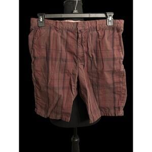 Club Monaco Mens Size 33 Flat Front Multicolor Striped Shorts